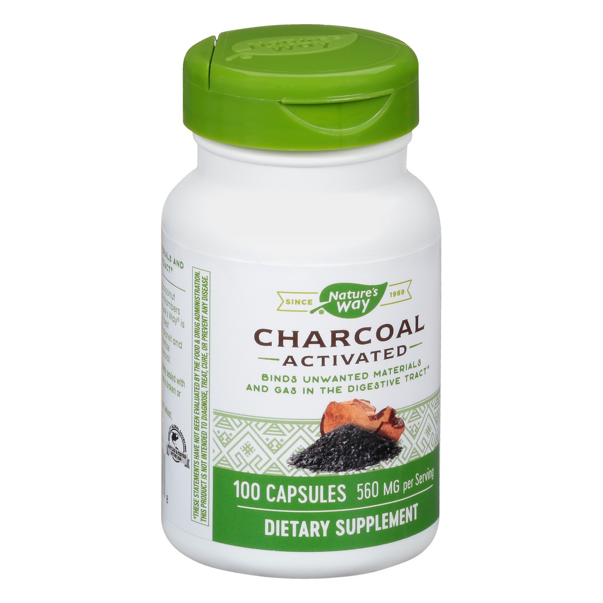 slide 8 of 9, Nature's Way Capsules 560 mg Charcoal Activated 100 ea, 100 ct