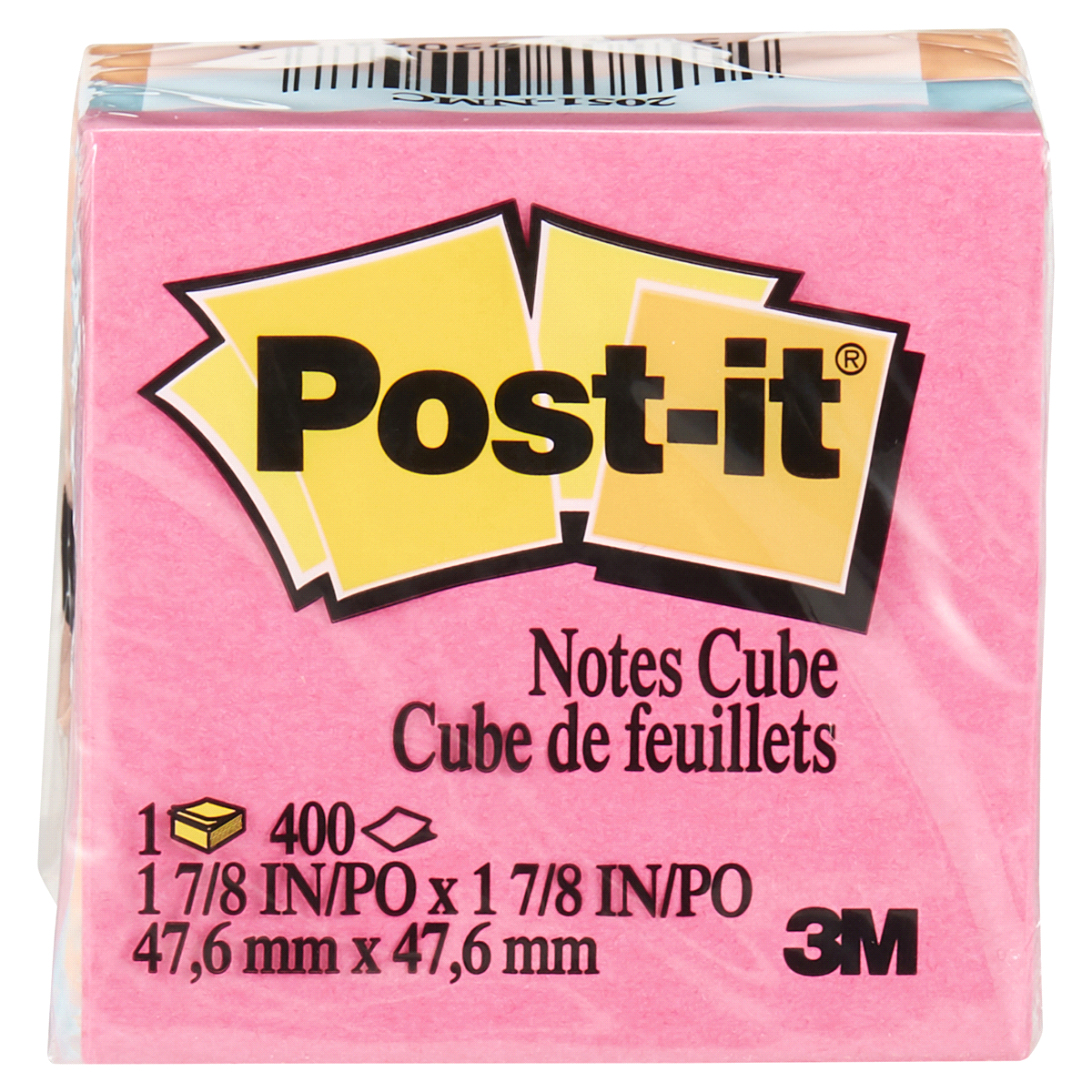 slide 1 of 1, Post-it 2x2 Sticky Notes Cube, 1 ct