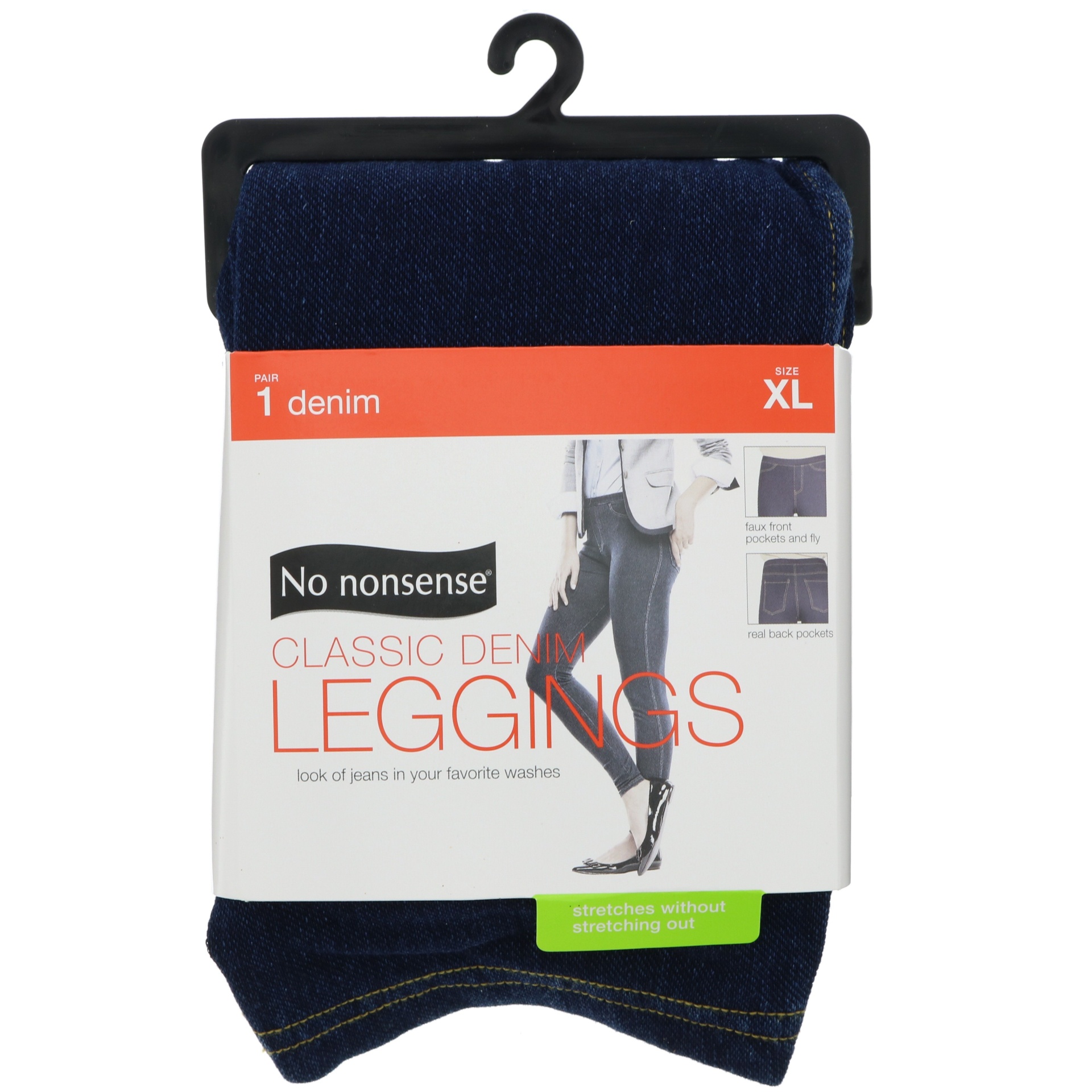 slide 1 of 1, No Nonsense Classic Denim Leggings, XL