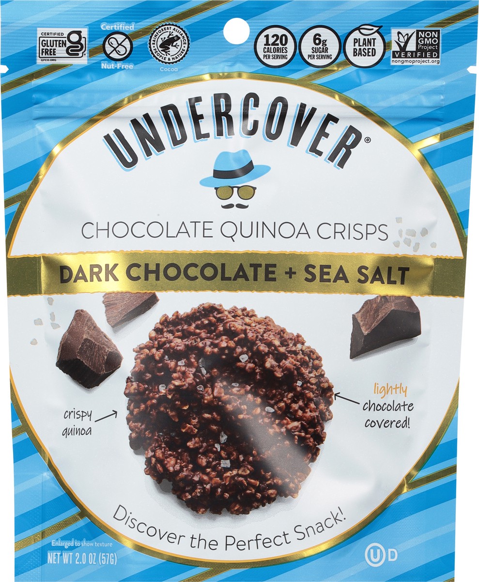slide 9 of 11, Undercover Crispy Quinoa Dark Chocolate Sea Salt, 2 oz