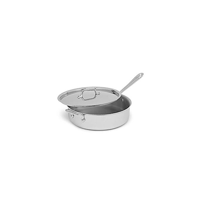 slide 1 of 1, All-Clad Covered Stainless Steel Saut Pan, 4 qt