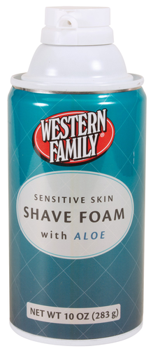 slide 1 of 1, Western Family Shave Cream Aloe Men, 10 oz