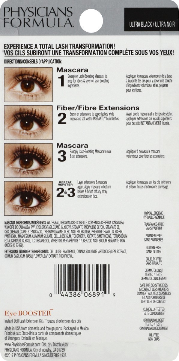 slide 5 of 11, Physicians Formula Eye Booster Ultra Black 6891 Instant Doll Lash Extension Kit 1 ea, 1 ct