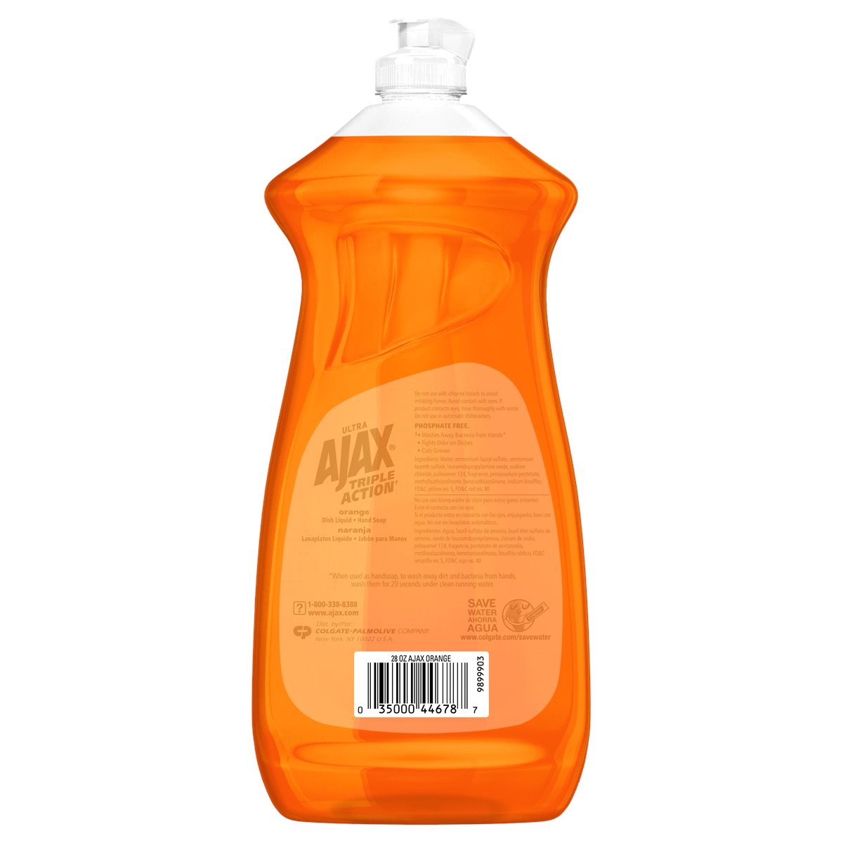 slide 2 of 5, Ajax Antibacterial Dishwashing Detergent Orange, 28 oz