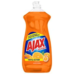 Ajax Ultra Triple Action Liquid Dish Soap, Orange - 28 Fluid Ounce