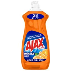 Ajax Ultra Triple Action Liquid Dish Soap, Orange - 28 Fluid Ounce