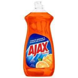 Ajax Ultra Triple Action Liquid Dish Soap, Orange - 28 Fluid Ounce
