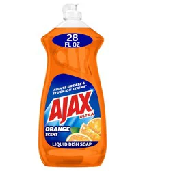 Ajax Ultra Triple Action Liquid Dish Soap, Orange - 28 Fluid Ounce