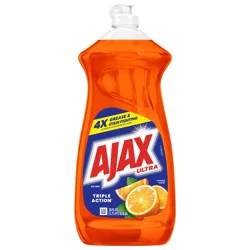 Ajax Ultra Triple Action Liquid Dish Soap, Orange - 28 Fluid Ounce