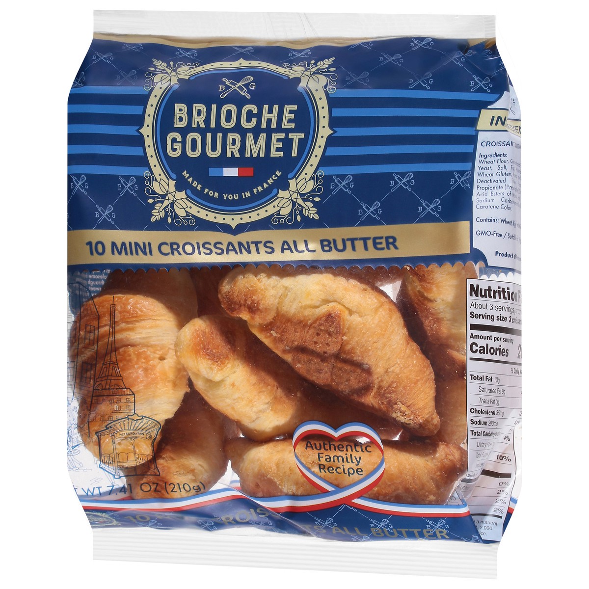 slide 3 of 4, Brioche Gourmet All Butter Croissants Mini 10 ea, 10 ct