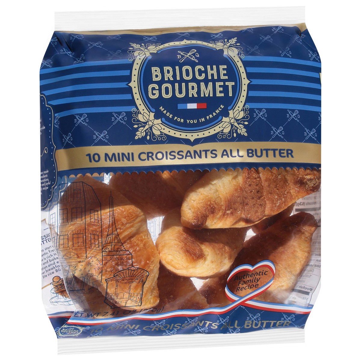 slide 2 of 4, Brioche Gourmet All Butter Croissants Mini 10 ea, 10 ct