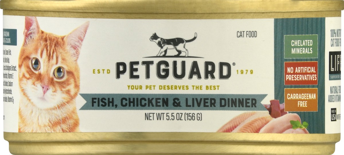 slide 12 of 12, PetGuard Fish Chicken & Liver Dinner Cat Food 5.5 oz, 5.5 oz