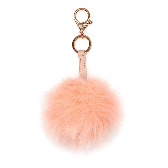 slide 1 of 1, Itzy Ritzy Charm Key Ring Pouf - Pink, 1 ct