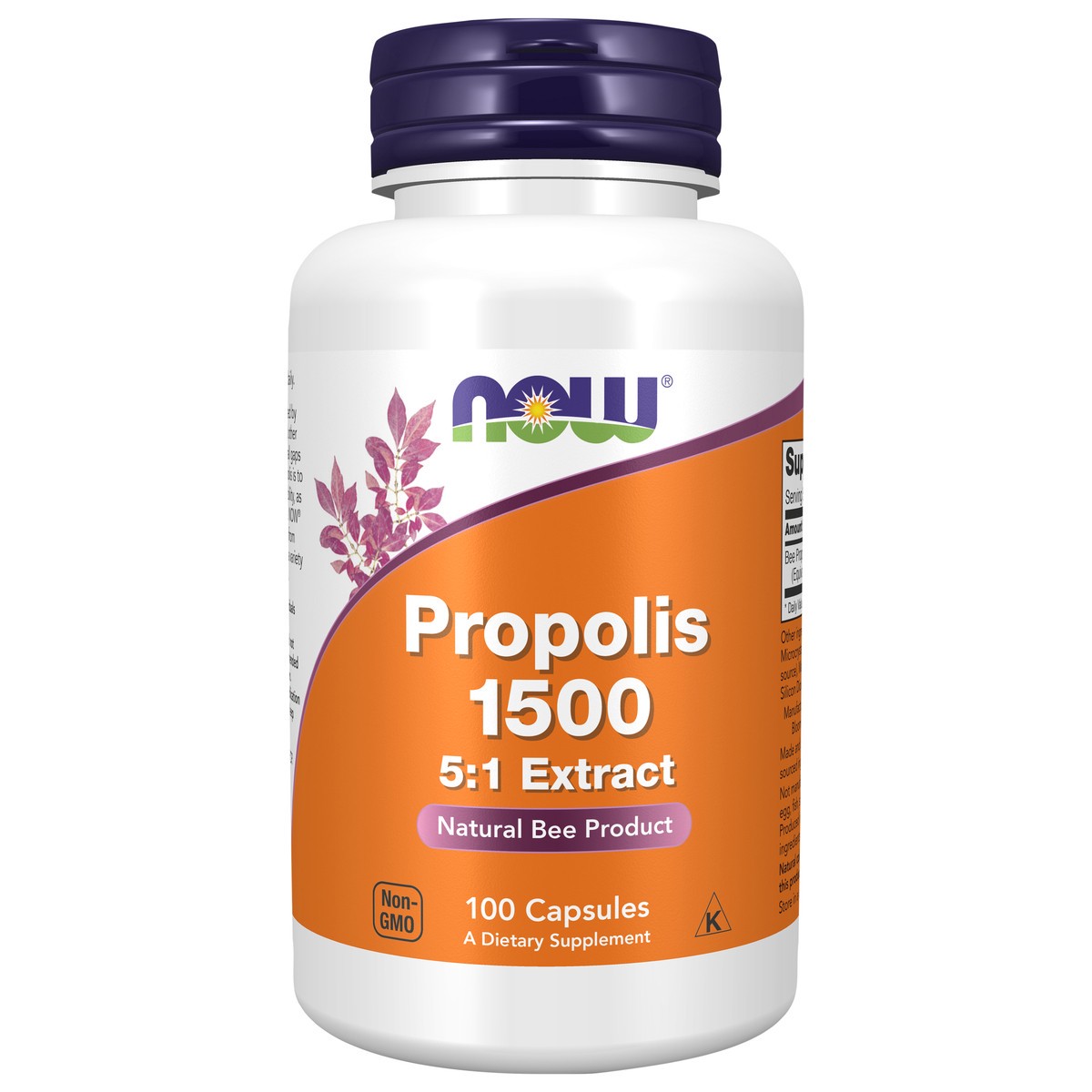 slide 1 of 4, NOW Propolis 1500 - 100 Veg Capsules, 100 ct