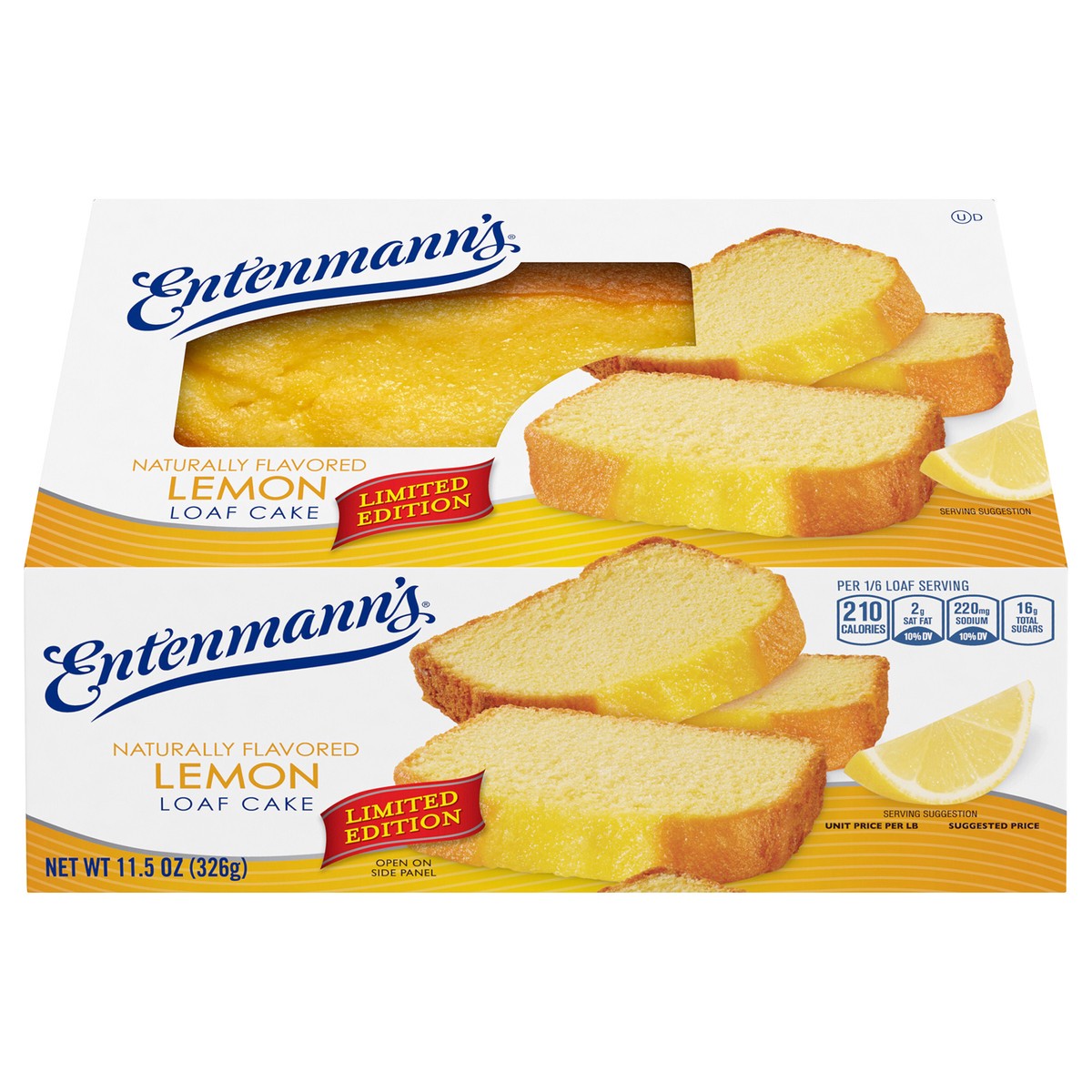 slide 1 of 5, Entenmann's Lemon Loaf Cake, 11.5 oz, 11.5 oz