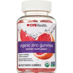 slide 1 of 1, CVS Health Organic Zinc Gummies, 60 Ct, 60 ct