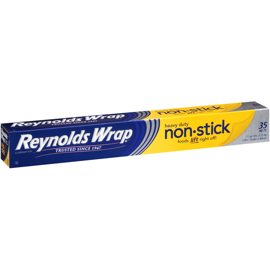 slide 2 of 6, Reynolds Wrap Heavy Duty Non-Stick Aluminum Foil, 35 sq ft
