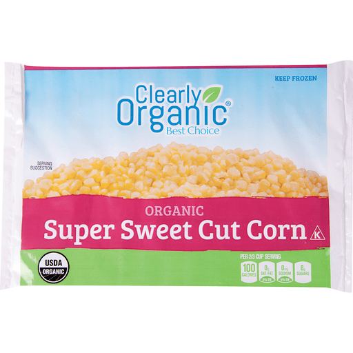 slide 1 of 1, Clearly Organic Super Sweet Cut Corn, 16 oz