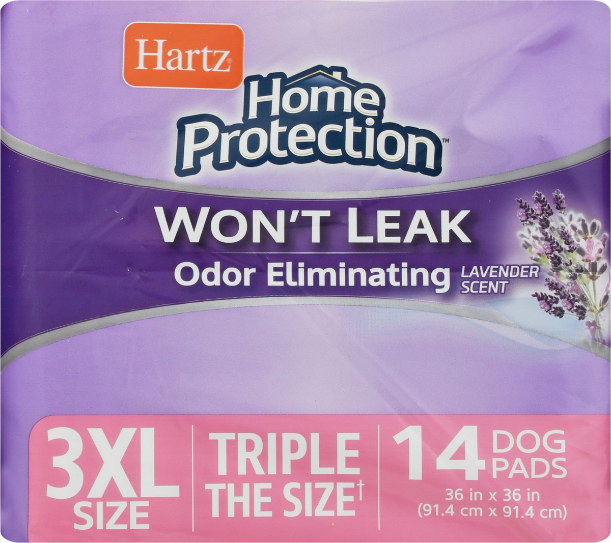 slide 9 of 9, Hartz Home Protection Lavender Scent 3XL Dog Pads 14 Each, 14 ct