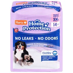 Hartz Home Protection Lavender Scent 3XL Dog Pads 14 Each