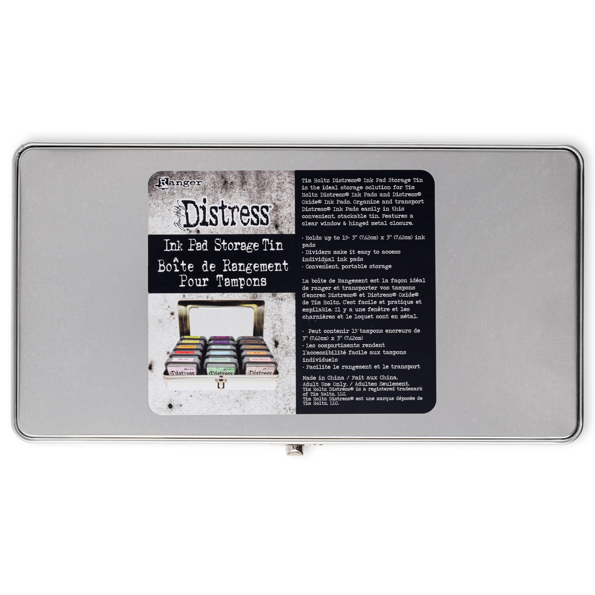 slide 2 of 6, Tim Holtz Distress Ink Pad Storage Tin, 12 in x 5.1875 in