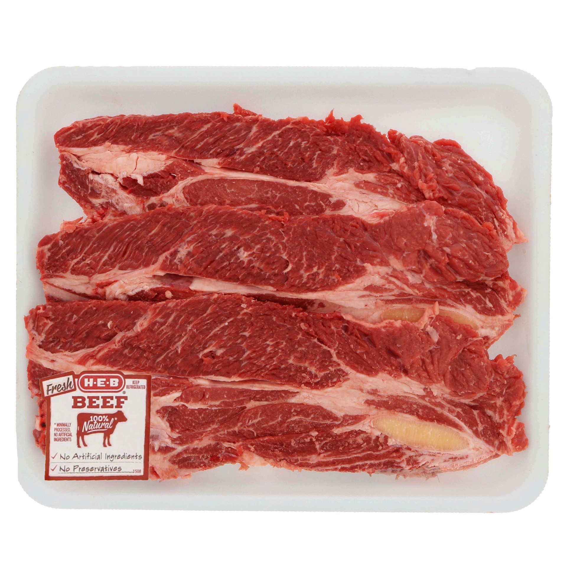 slide 1 of 1, H-E-B Bone-In Beef Agujas - USDA Select - Value Pack, 1 ct