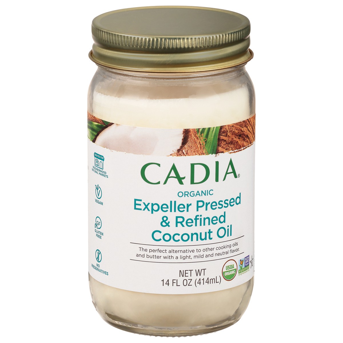 slide 12 of 13, Cadia Expeller Pressed & Refined Organic Coconut Oil 14 fl oz, 14 fl oz