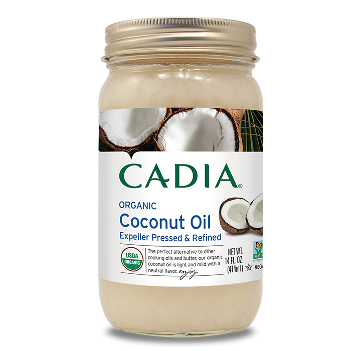 slide 1 of 1, Cadia Organic Expeller Pressed And Refined Coconut Oil, 14 fl oz