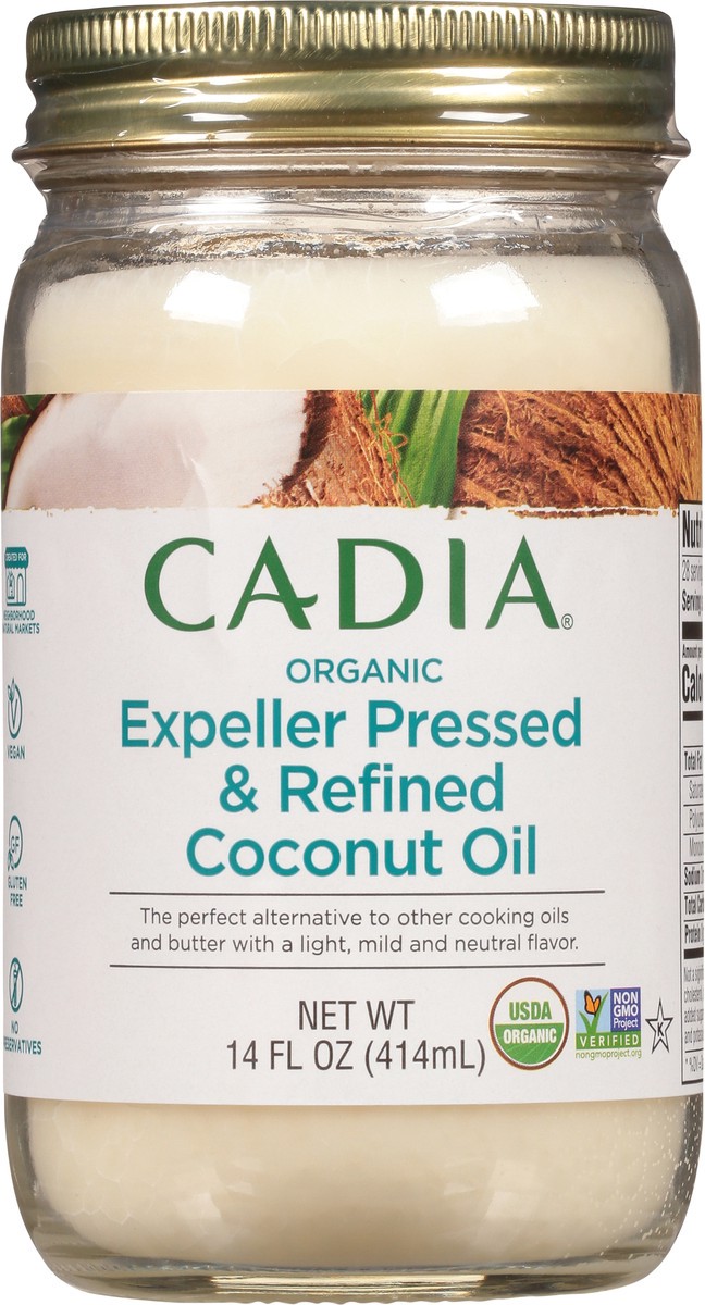 slide 7 of 13, Cadia Expeller Pressed & Refined Organic Coconut Oil 14 fl oz, 14 fl oz