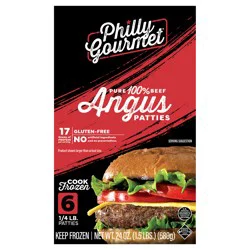 Philly Gourmet 100% Pure Beef Angus Patties - 6 CT