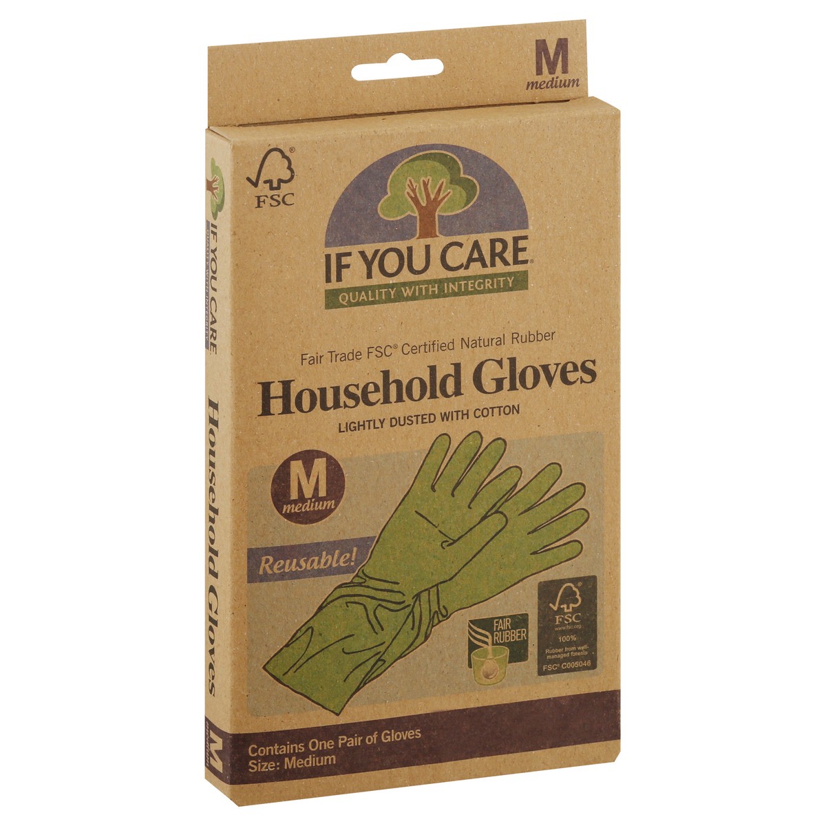 slide 2 of 9, If You Care Household Gloves Medium 1 pr, 1 ct