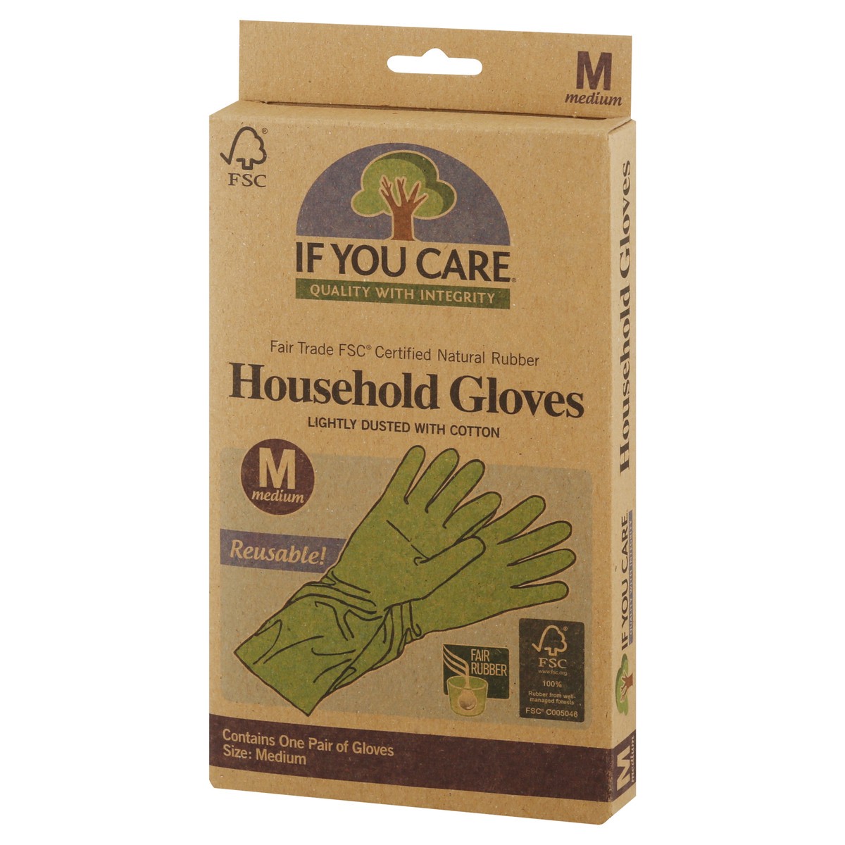 slide 3 of 9, If You Care Household Gloves Medium 1 pr, 1 pr