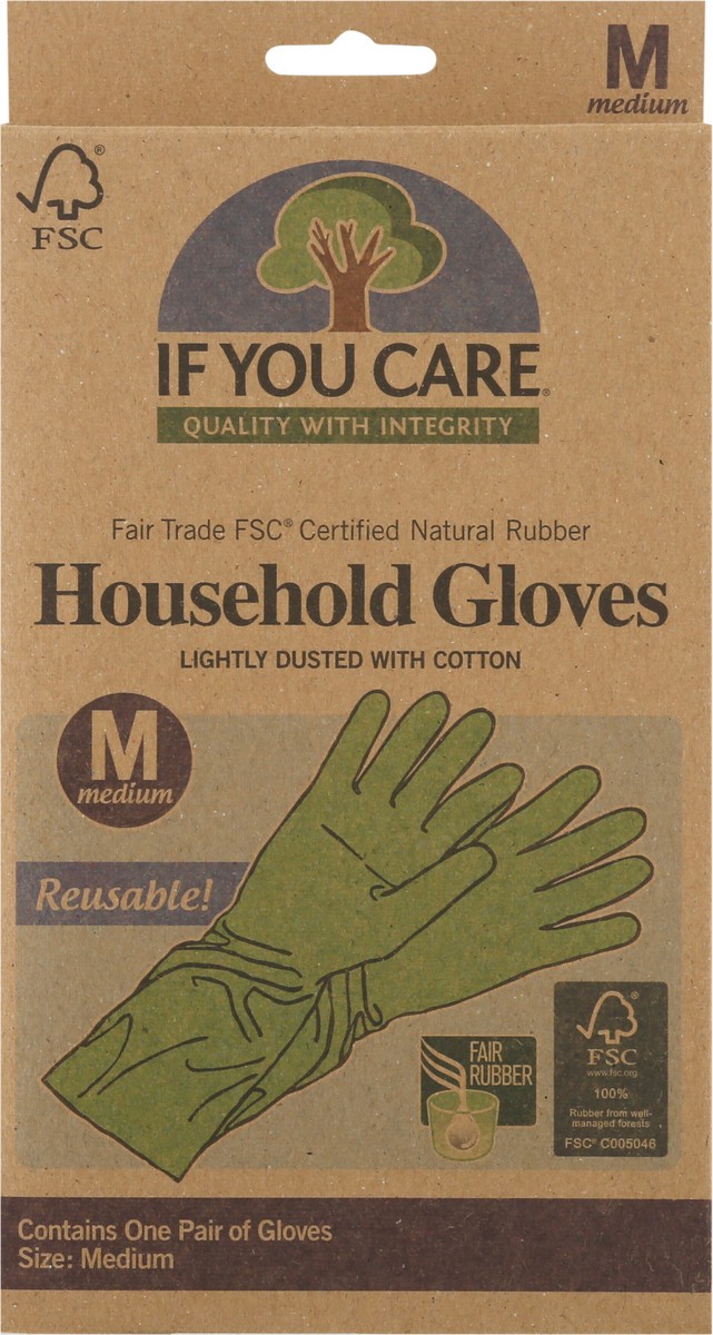 slide 6 of 9, If You Care Household Gloves Medium 1 pr, 1 pr