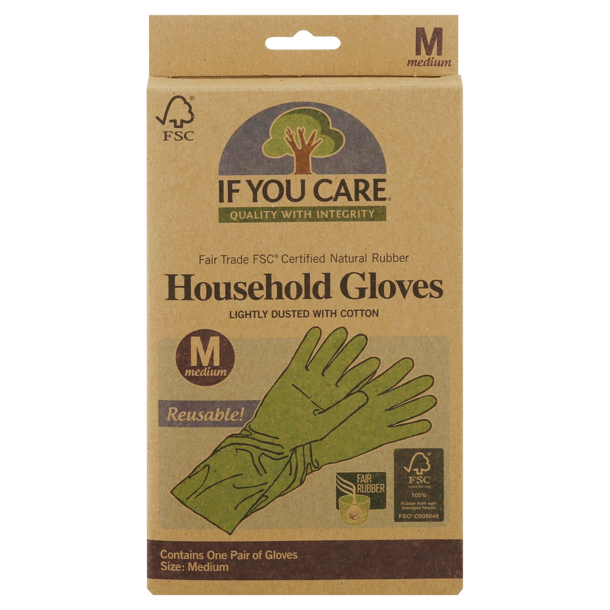 slide 1 of 1, If You Care Household Gloves, 2 ct
