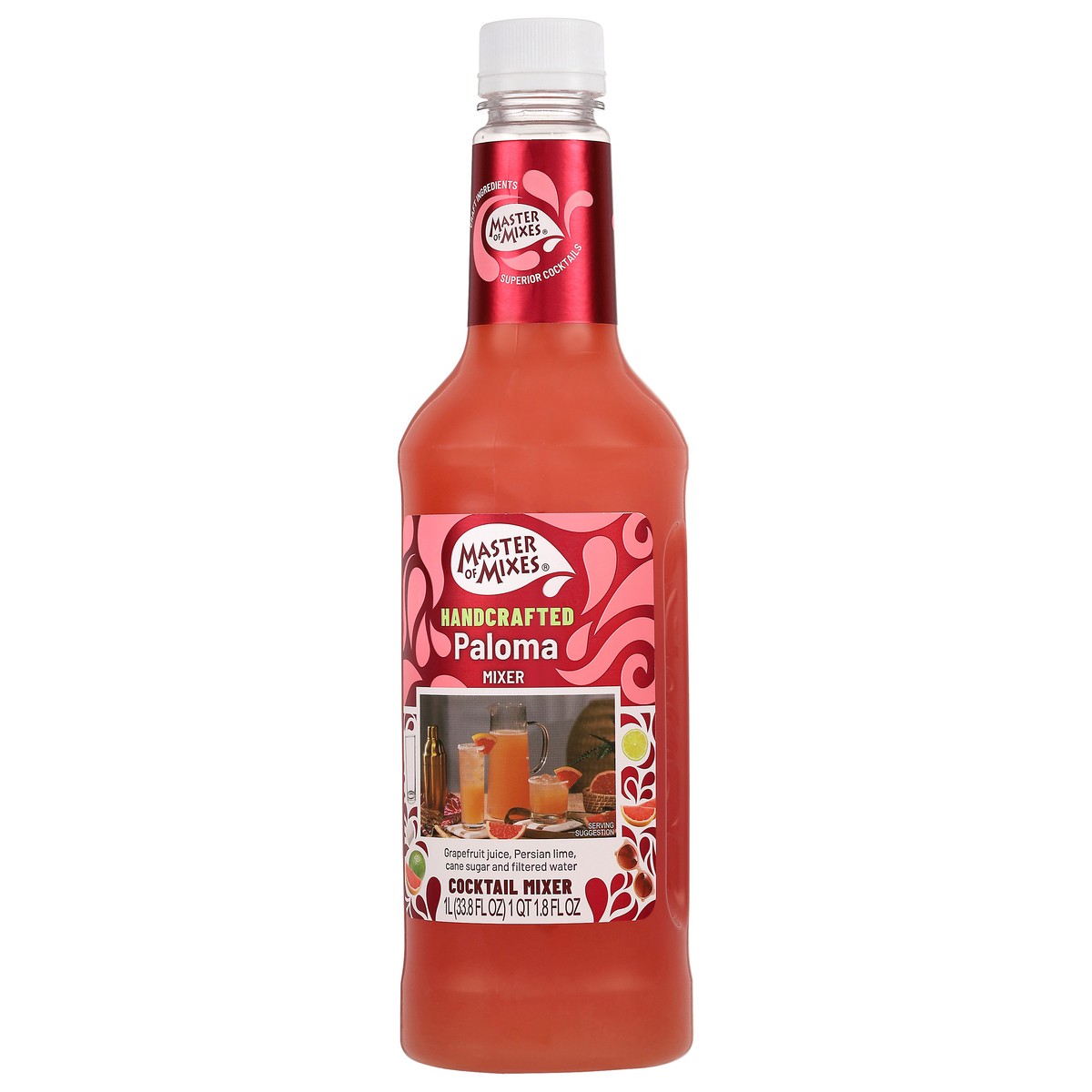 slide 8 of 14, Master of Mixes Handcrafted Paloma Cocktail Mixer 1 l, 33.8 fl oz