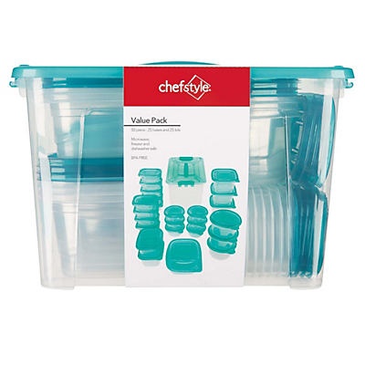 slide 1 of 1, chefstyle Food Storage Container Set, 25 ct