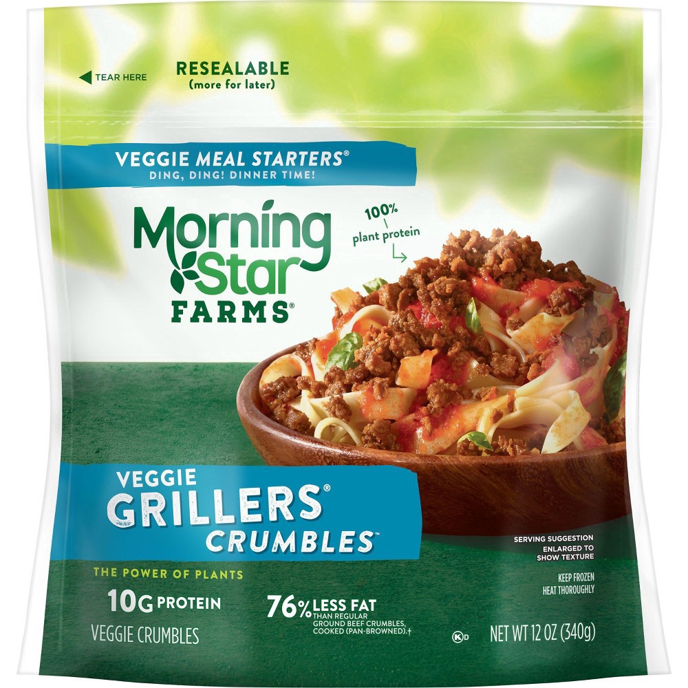 slide 9 of 9, MorningStar Farms Grillers Veggie Crumbles 12 oz, 12 oz