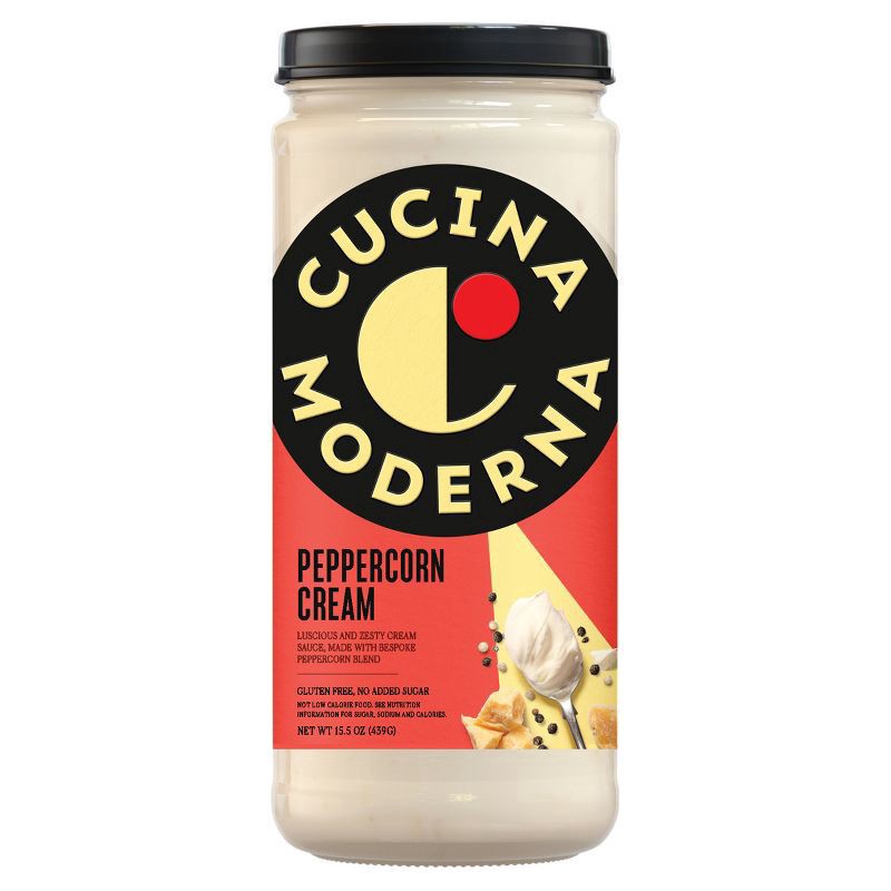 slide 1 of 5, Cucina Moderna Peppercorn Cream Sauce 15.5 oz, 12 ct; 15.5 oz