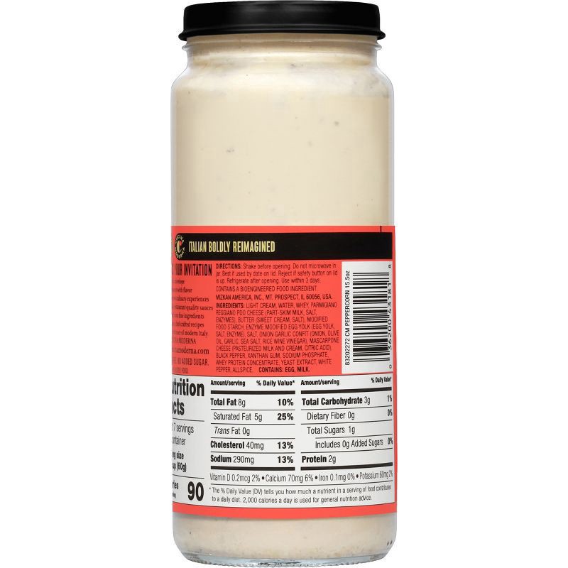 slide 4 of 5, Cucina Moderna Peppercorn Cream Sauce 15.5 oz, 12 ct; 15.5 oz