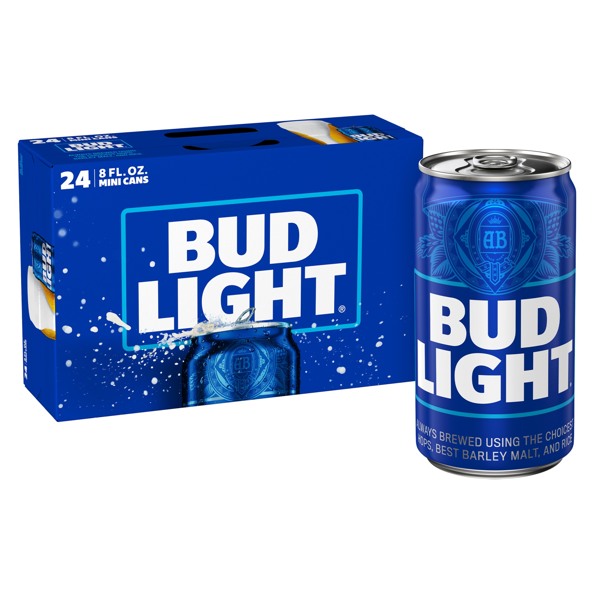 slide 1 of 1, Bud Light Beer Mini, 4.2% ABV, 24 ct; 8 fl oz