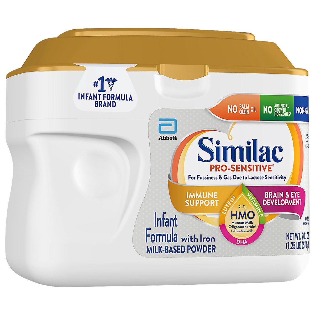 slide 6 of 9, Similac Pro-Sensitive 0-12 Months Milk-Based Powder with Iron Infant Formula, 20.1