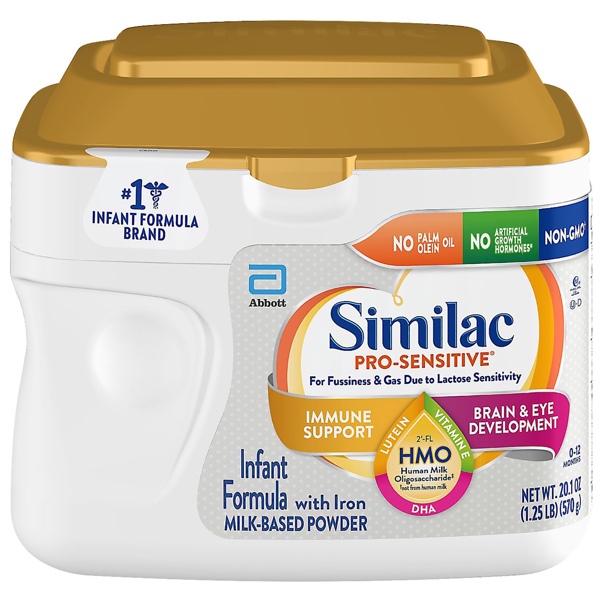 slide 3 of 9, Similac Pro-Sensitive 0-12 Months Milk-Based Powder with Iron Infant Formula, 20.1