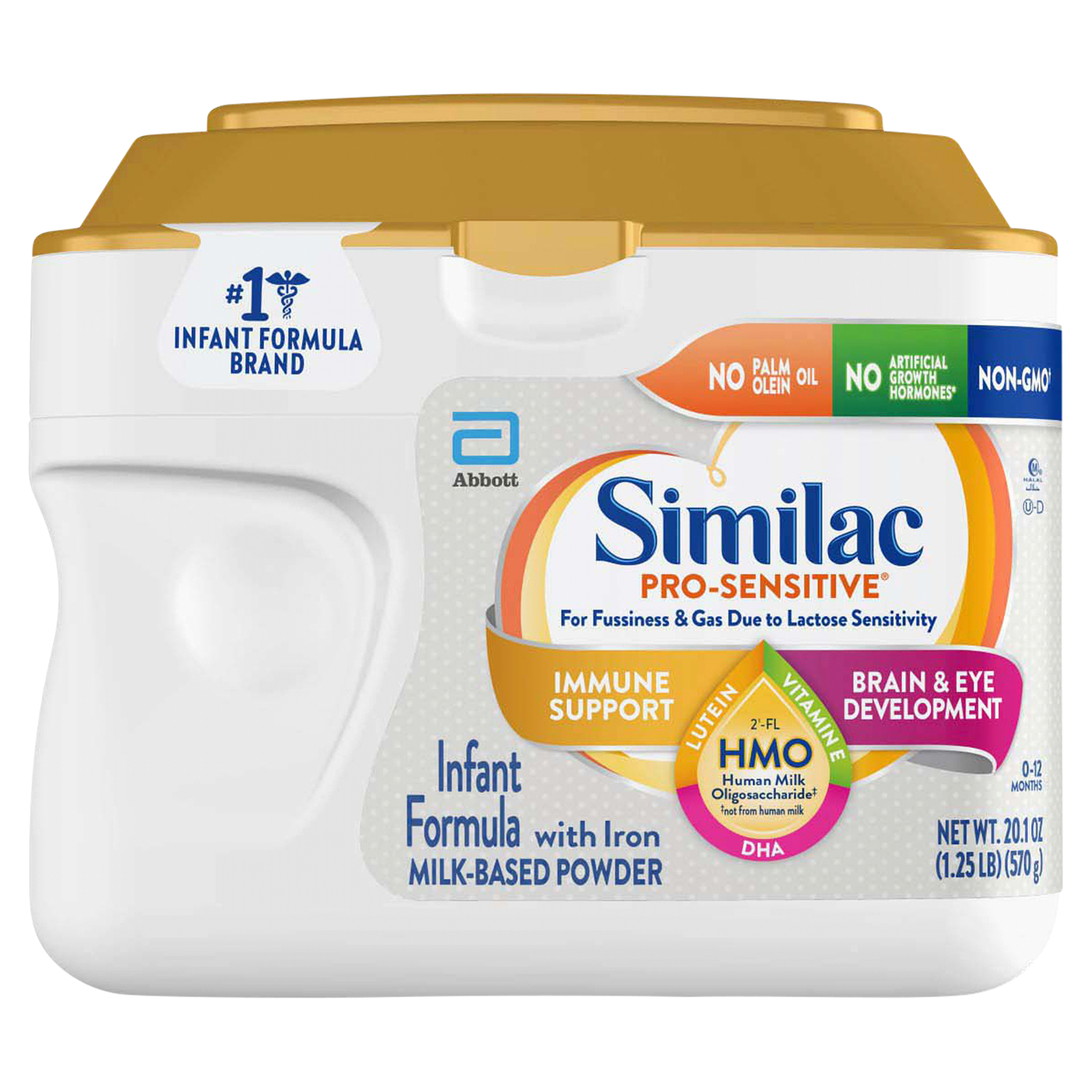 slide 1 of 9, Similac Pro-Sensitive 0-12 Months Milk-Based Powder with Iron Infant Formula, 20.1