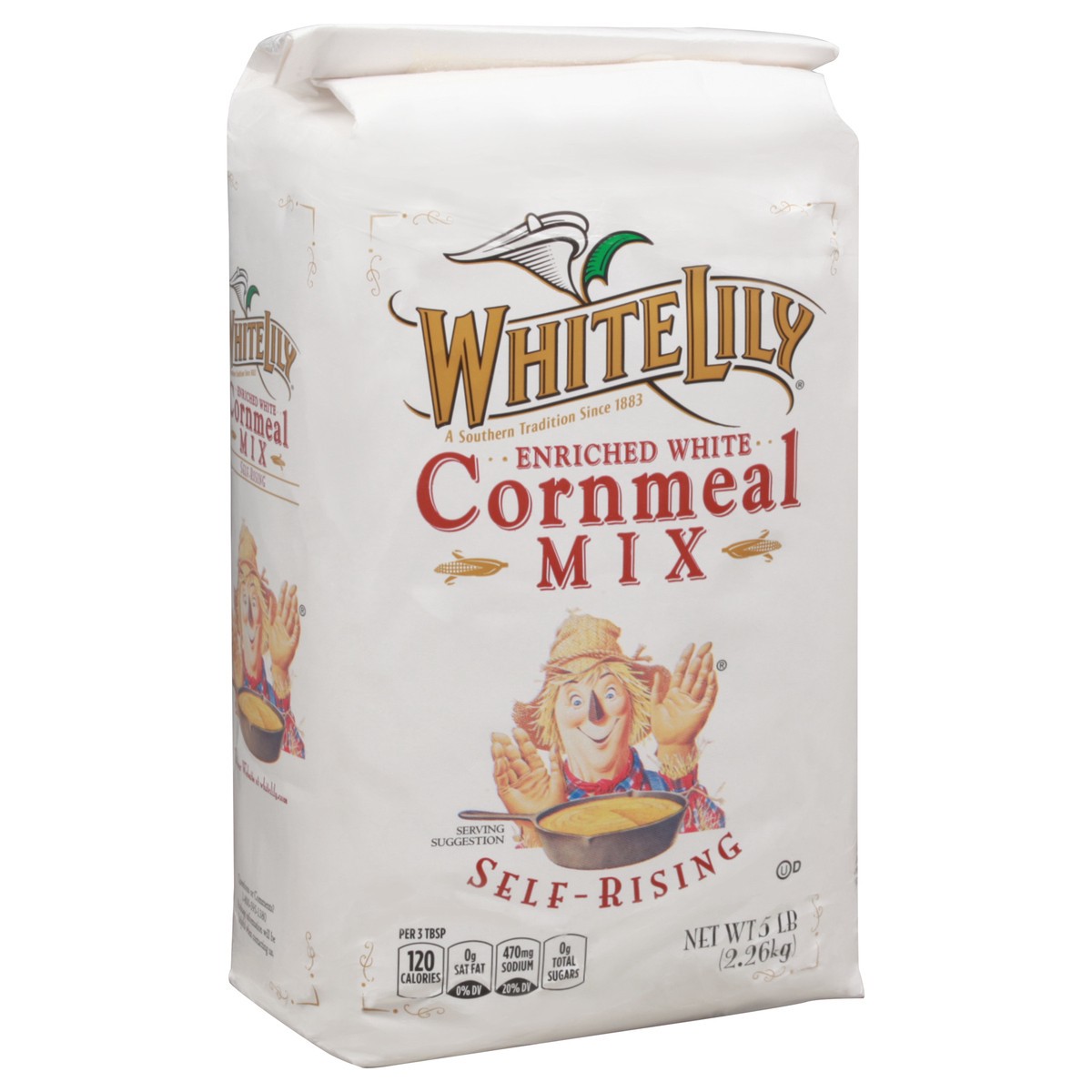 slide 8 of 9, White Lily Self-Rising Enriched White Cornmeal Mix 5 lb, 5 lb