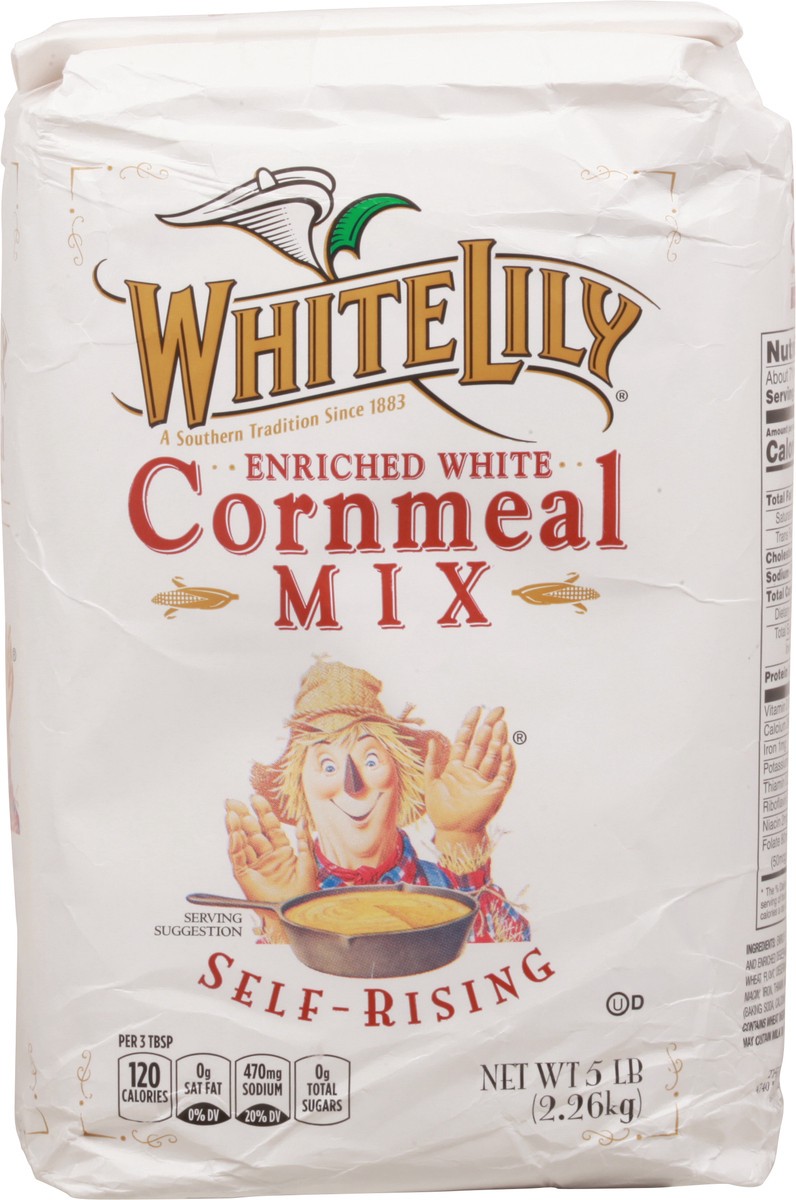 slide 5 of 9, White Lily Self-Rising Enriched White Cornmeal Mix 5 lb, 5 lb