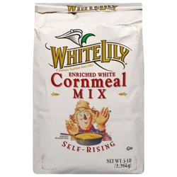 White Lily Self-Rising Enriched White Cornmeal Mix - 5 lb