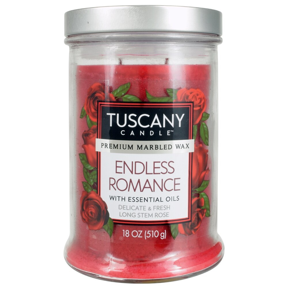 slide 1 of 1, Tuscany Candle Endless Romance Premium Marbled Wax Candle, 18 oz