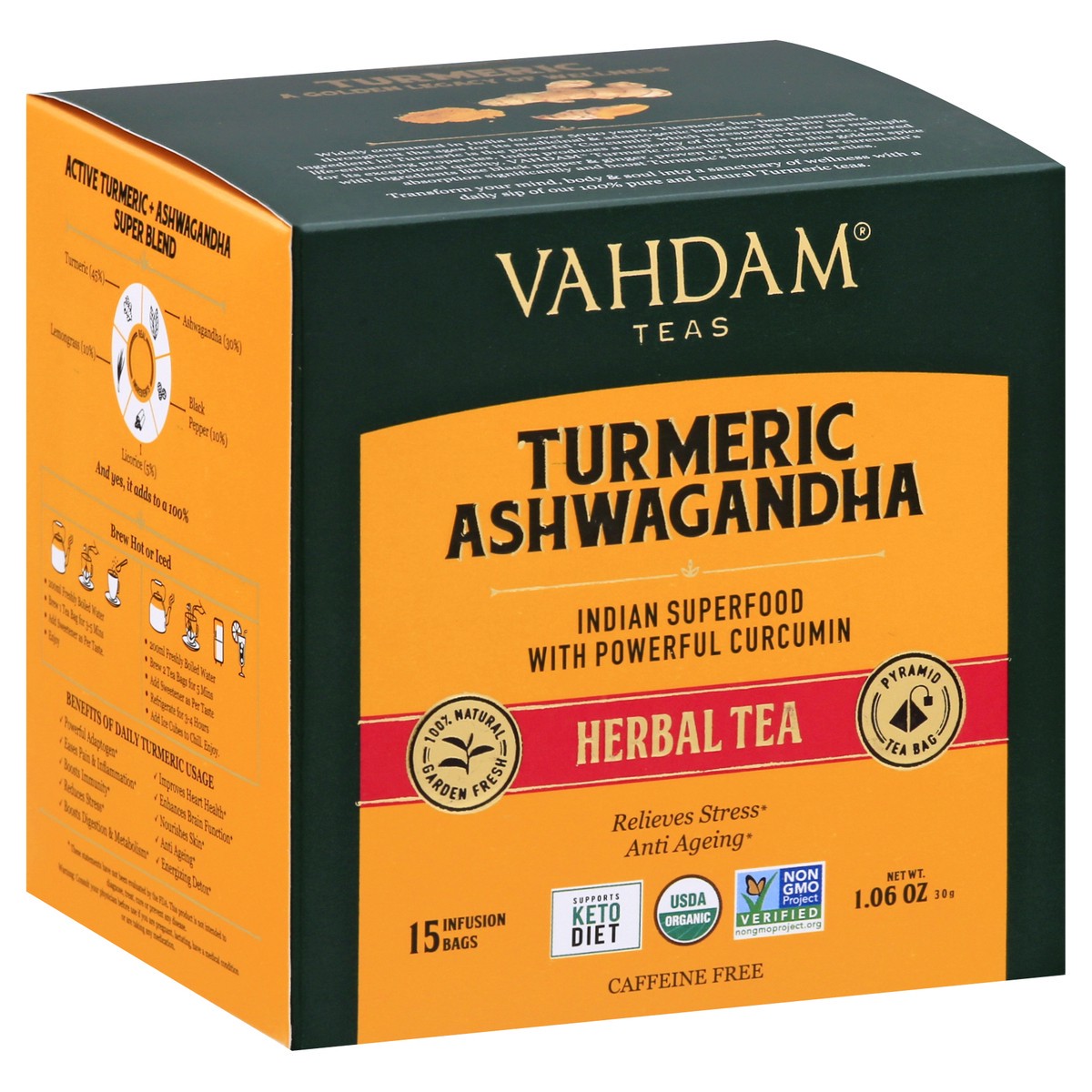 slide 3 of 10, Vahdam Herbal Tea - 15 ct, 15 ct