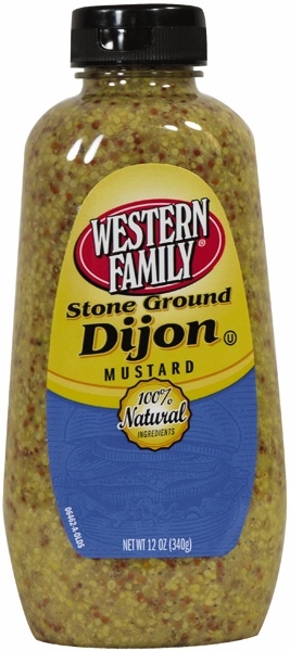 slide 1 of 1, Western Family Mustard Djion Stone Ground, 12 oz