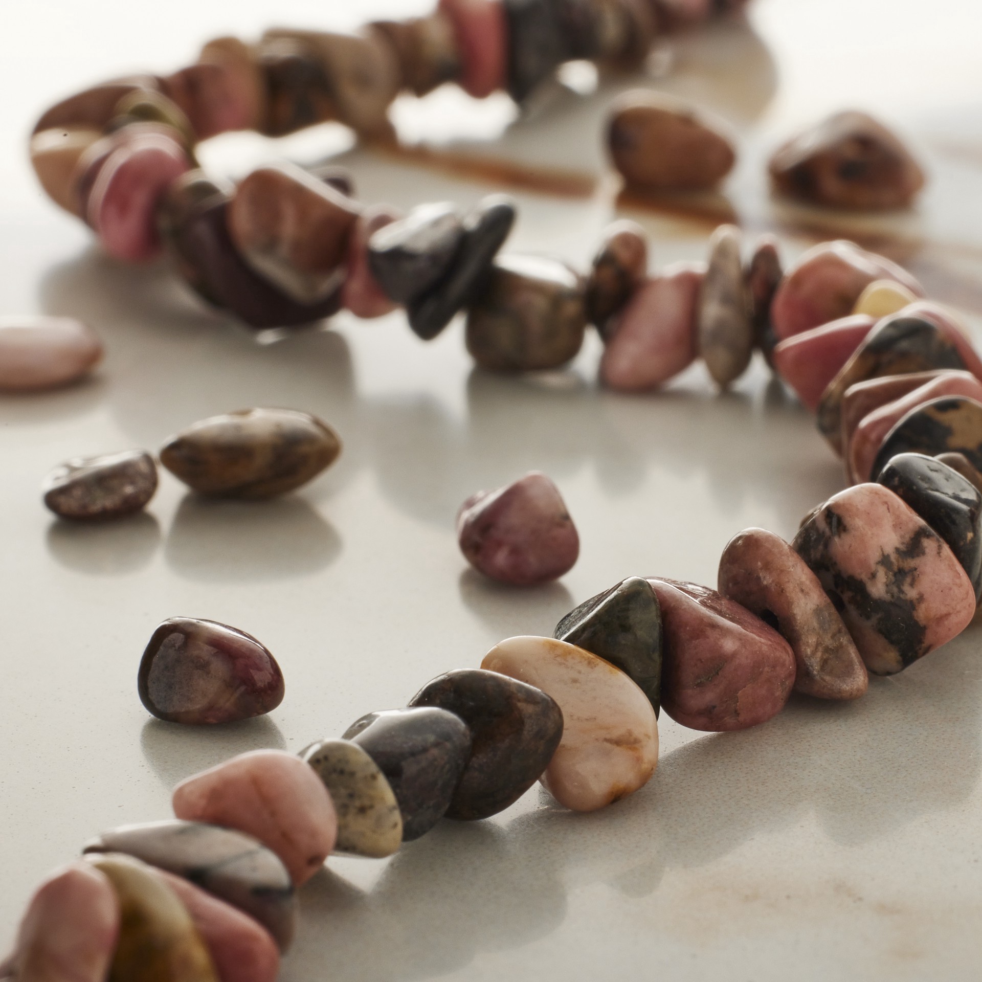 slide 2 of 3, Rhodonite Chip Beads By Bead Landing, 20 in